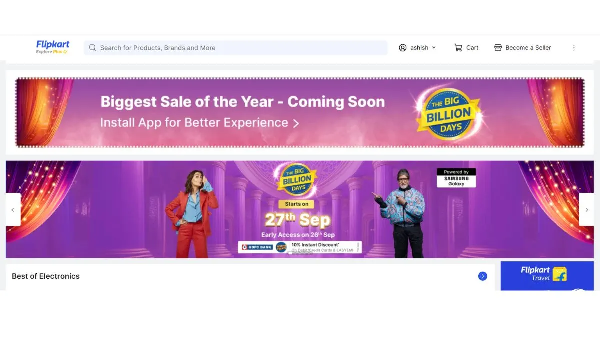 Flipkart Big Billion Days 2024 Date Revealed Know Early Access Dates